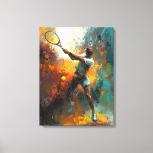 Abstracte Tennisspeler Kunst Canvas Afdruk