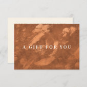 Abstracte Terracotta Koper Certificaat Gift Kaart (Voorkant / Achterkant)