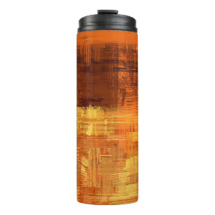 Abstracte textuur. 2d illustratie. Expressieve han Thermosbeker