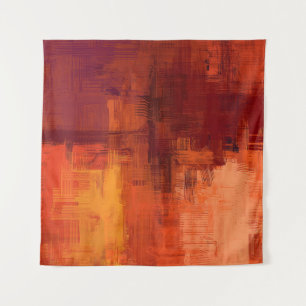 Abstracte textuur. 2d illustratie. Expressieve han Wandkleed