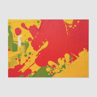 Abstracte textuur achtergrond met vet rood geel tissuepapier