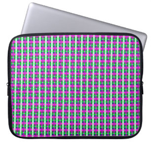 abstracte textuur, gekleurd vlakpatroon, retro-tee laptop sleeve