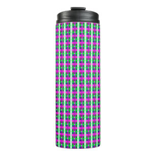 abstracte textuur, gekleurd vlakpatroon, retro-tee thermosbeker