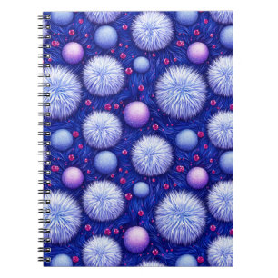 Abstracte textuur met glinsterende bollen en wolli notitieboek