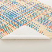 Abstracte textuur met kruisstrepen. Modern Pat Sherpa Deken (3/4)