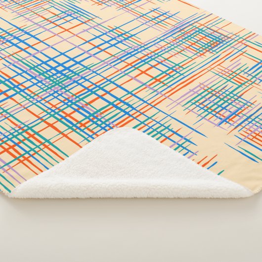 Abstracte textuur met kruisstrepen. Modern Pat Sherpa Deken (3/4)