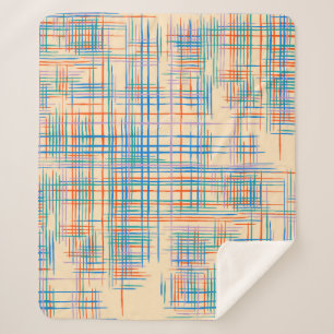 Abstracte textuur met kruisstrepen. Modern Pat Sherpa Deken