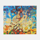 Abstracte textuurstructuur kleurig fleece deken (Voorkant (Horizontaal))