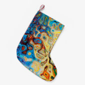 Abstracte textuurstructuur kleurig kleine kerstsok (Voorkant (Hangend))