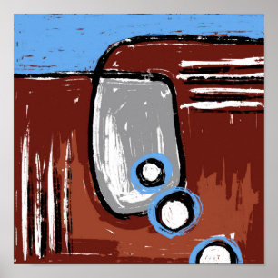 Abstracte Theetijd Digitaal Poster