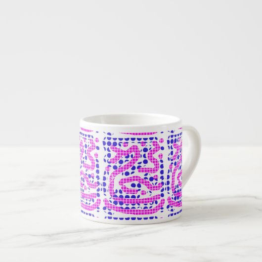 abstracte Thunder_Cove blauw/roze Espresso Kop (Voorkant rechts)