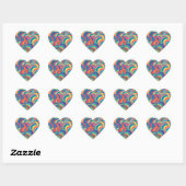 Abstracte Tie Dye Pattern Sjabloon Hart Sticker (Vel)