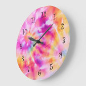 Abstracte Tie Dye Style Wall Decor Klokken (Hoek)