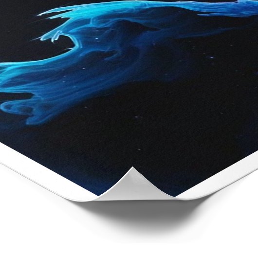 Abstracte Tiger Conceptual Ink Art in Alcoholverf Poster (Hoek)