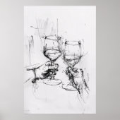 Abstracte toast schets - poster (Voorkant)
