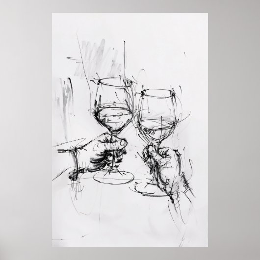Abstracte toast schets - poster (Voorkant)