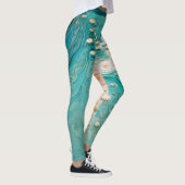 Abstracte topografische oceaan kunst leggings (Rechts)