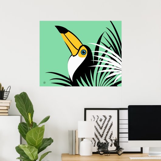 Abstracte Toucan Art Poster (Thuiskantoor)