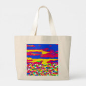 Abstracte Transcendentie-olieverfschilderij Boodsc Grote Tote Bag (Achterkant)