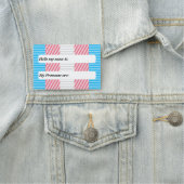 Abstracte Transgender Pride Flag Naamplaatje (In situ)