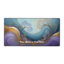 Abstracte Tree Swirl Desk Mat