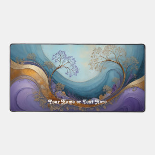 Abstracte Tree Swirl Desk Mat