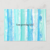 Abstracte Treescape Aqua Blue White Uw groet Briefkaart (Voorkant)