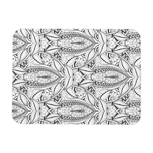 Abstracte Tribal Doodle Magneet (Horizontaal)