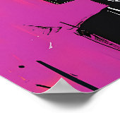 Abstracte Tribal Graffiti-personages Bold Grid Poster (Hoek)