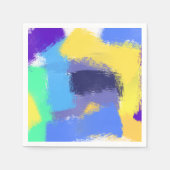 Abstracte trillende borstelslagen servet (Voorkant)