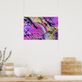 Abstracte trilling 80 jaar poster (Keuken)