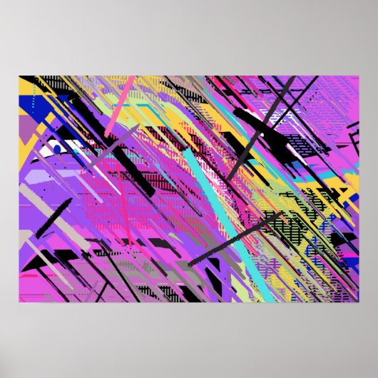 Abstracte trilling 80 jaar poster (Voorkant)