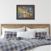 Abstracte trompet stretched canvas Print van ValAr (Insitu (Slaapkamer))