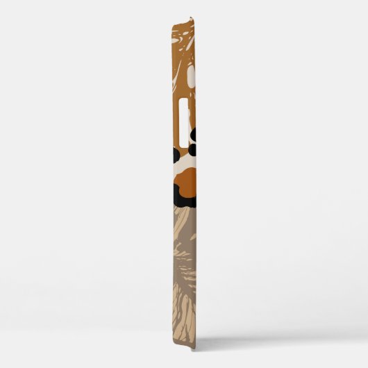 Abstracte tropische bladeren en goudluipaarden Case-Mate iPhone case (Achterkant / Rechts)