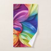 Abstracte Tropische Bloemhanddoek Set Bad Handdoek (Handdoek)