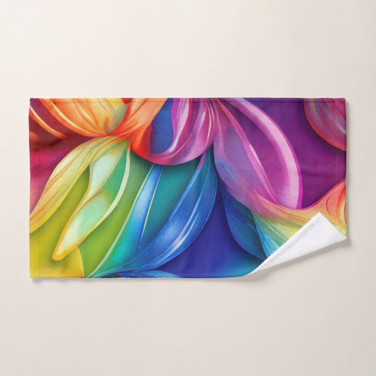 Abstracte Tropische Bloemhanddoek Set Bad Handdoek (Handdoek)