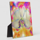 Abstracte tropische boho orchidee waterverf schild fotoplaat (Zijkant)