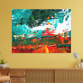 Abstracte Tropische Botsing Canvas Afdruk