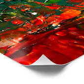 Abstracte tropische botsing perfect poster (Hoek)