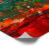 Abstracte tropische botsing poster (Hoek)