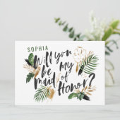 Abstracte tropische maid van Honor (Staand voorkant)