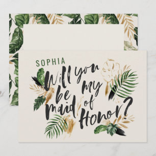 Abstracte tropische maid van Honor