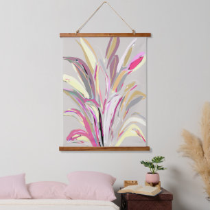 Abstracte tropische Plant Vector Art Style Hangend Wandkleed