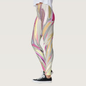 Abstracte tropische Plant Vector Art Style Leggings (Links)