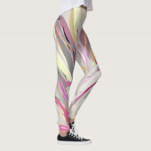 Abstracte tropische Plant Vector Art Style Leggings (Rechts)