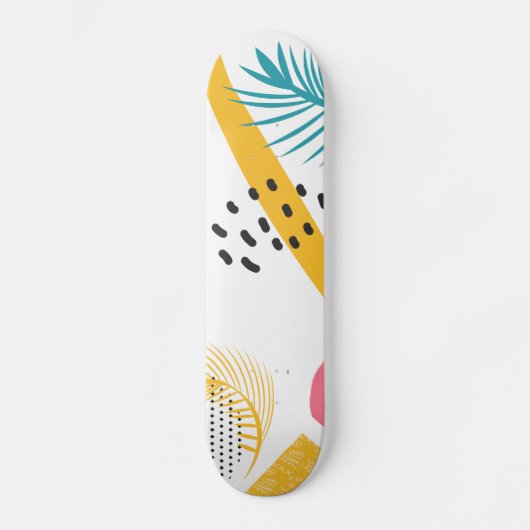 Abstracte tropische vormen skateboard (Voorkant)