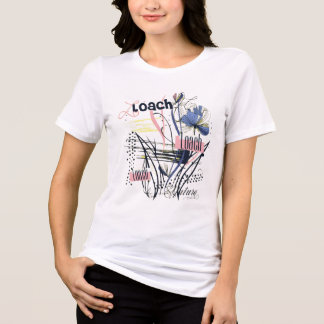 Abstracte Tuin Bloemige Chaos Wilde Pioenroos Tri-Blend Shirt