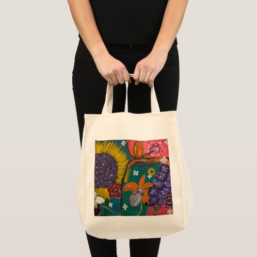 Abstracte tuin tote bag (Voorkant (product))