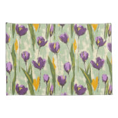 Abstracte Tulp Bloeit Op Mint Groene Achtergrond Kussensloop (Achterkant-Rechts)