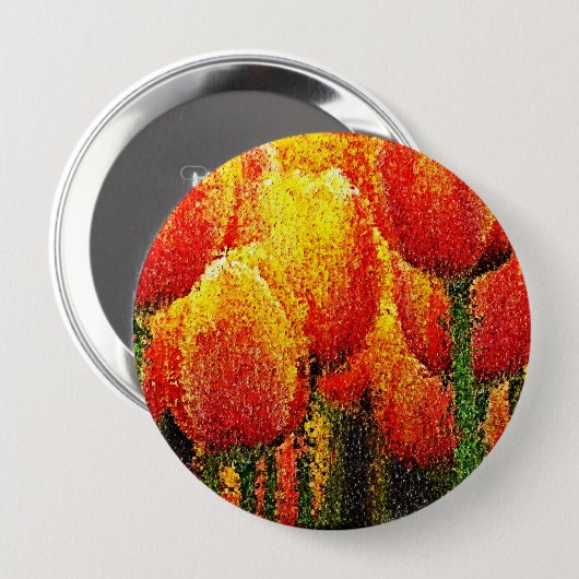 Abstracte Tulp-verfart Button (Voorkant /achterkant)